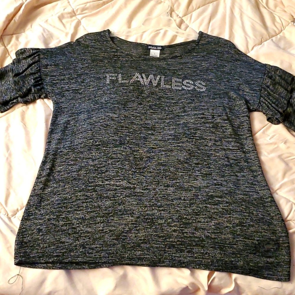 Olivia Blu Flawless Gray Top